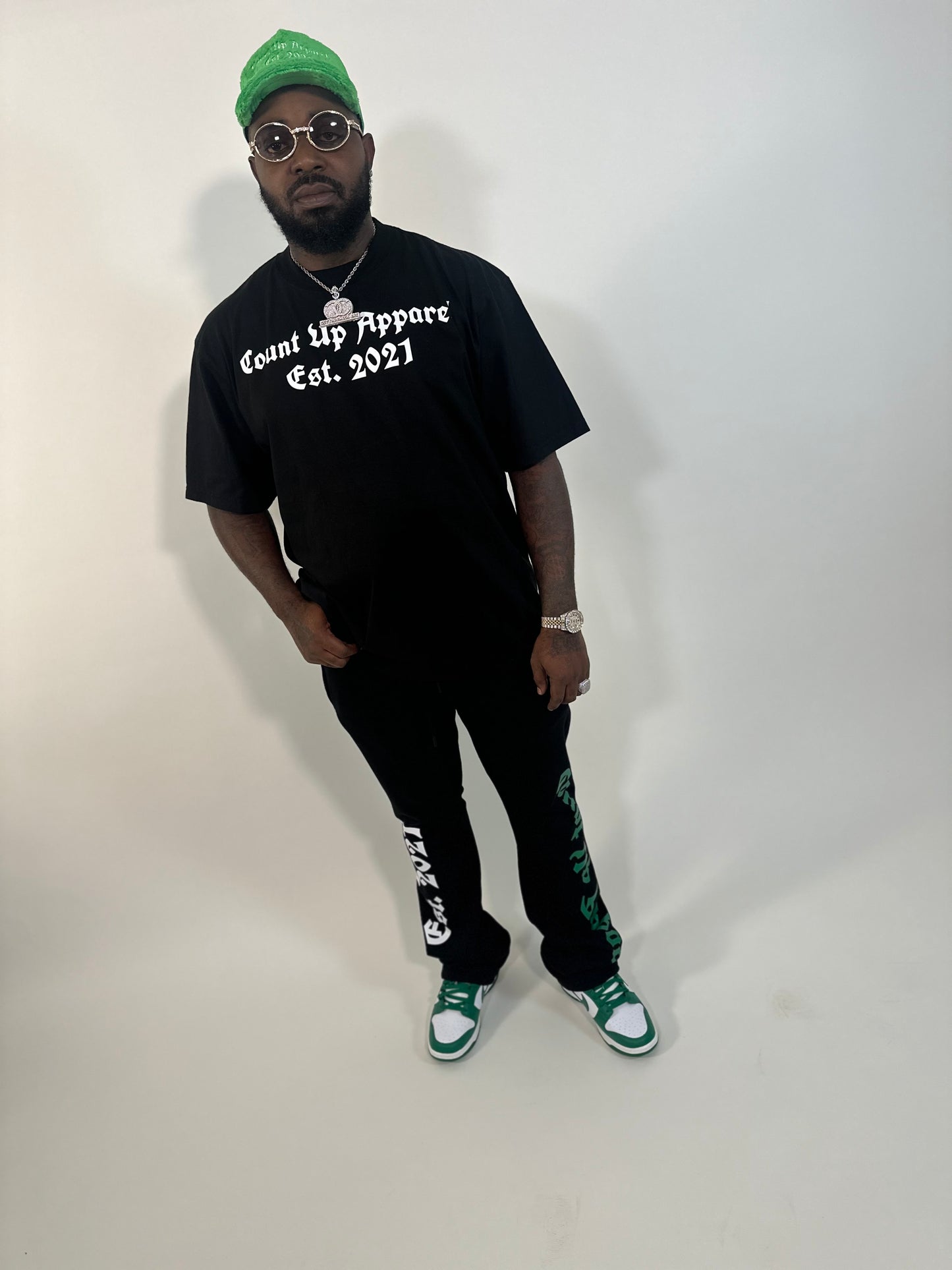 Lucky Count Up Stack Joggers Set/Hat