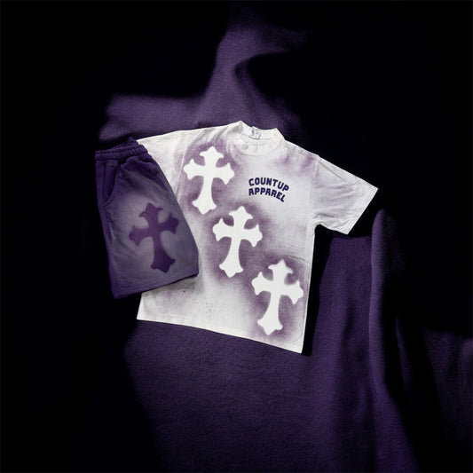 Purple&White Cross Set