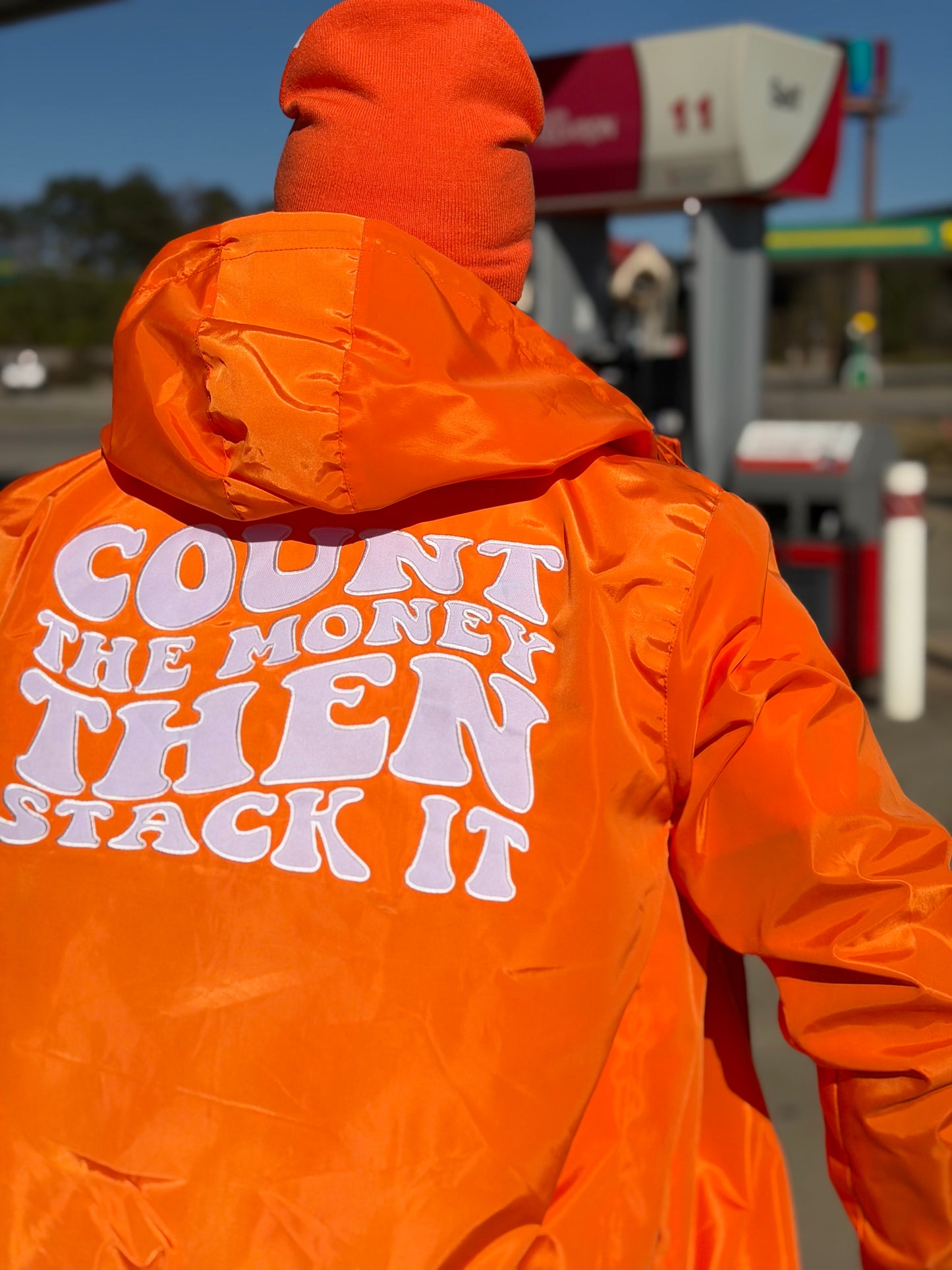 Orange Windbreaker Set