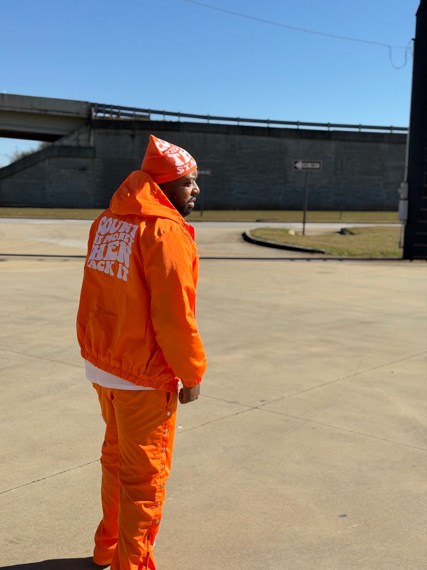 Orange Windbreaker Set
