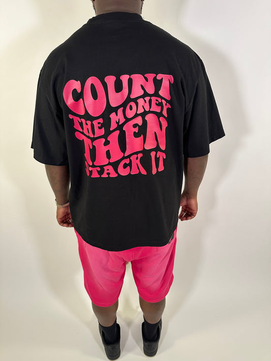 Hot Pink/Black Short Set