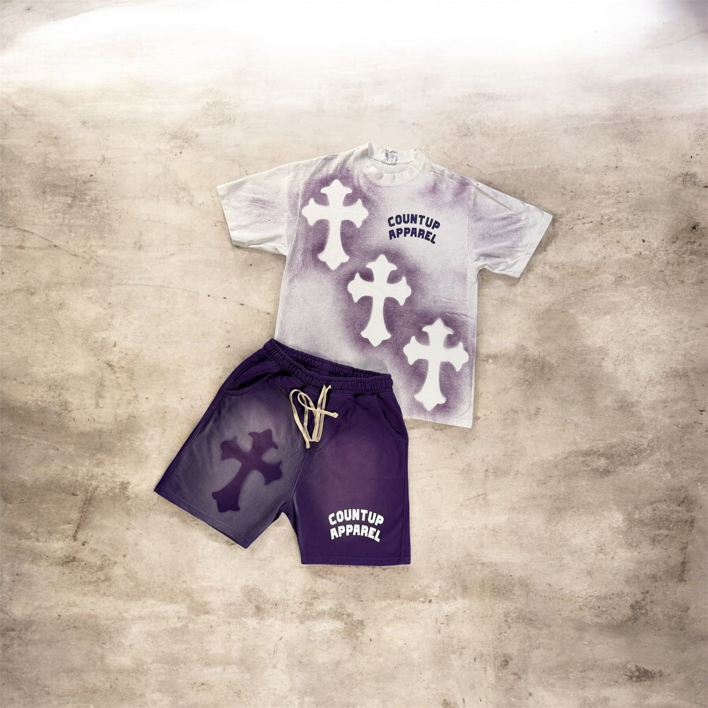 Purple&White Cross Set
