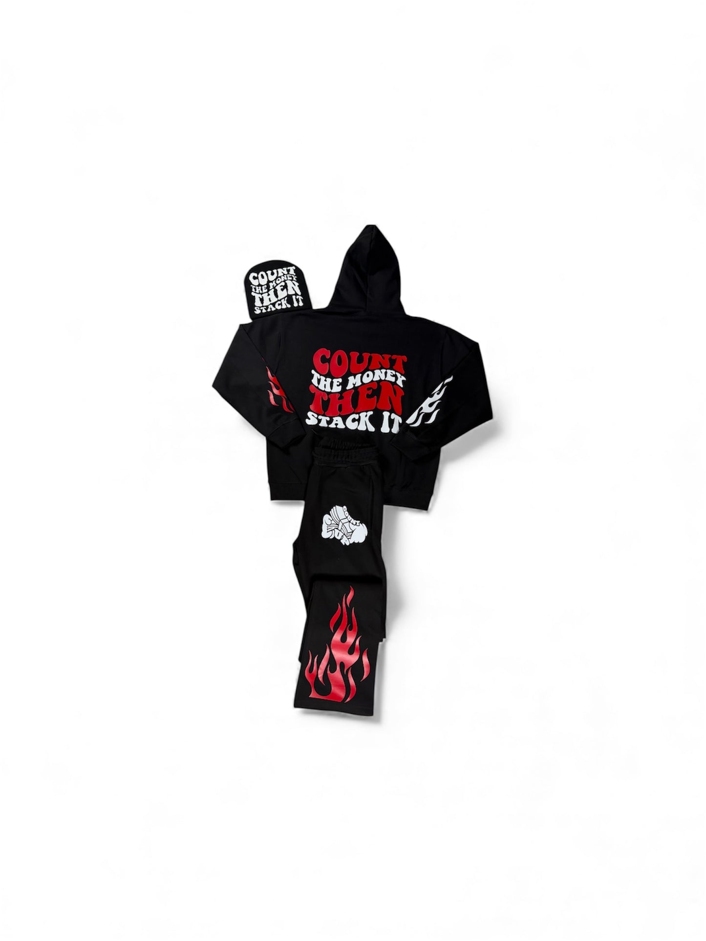 Black/Red/White Stack Set/Beanie