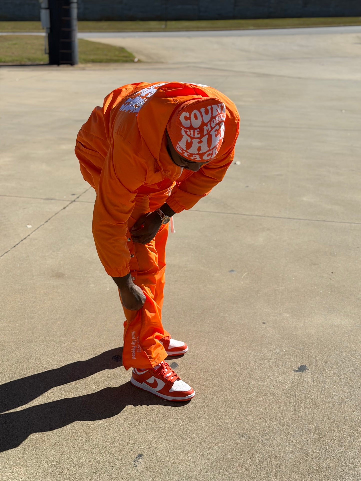 Orange Windbreaker Set