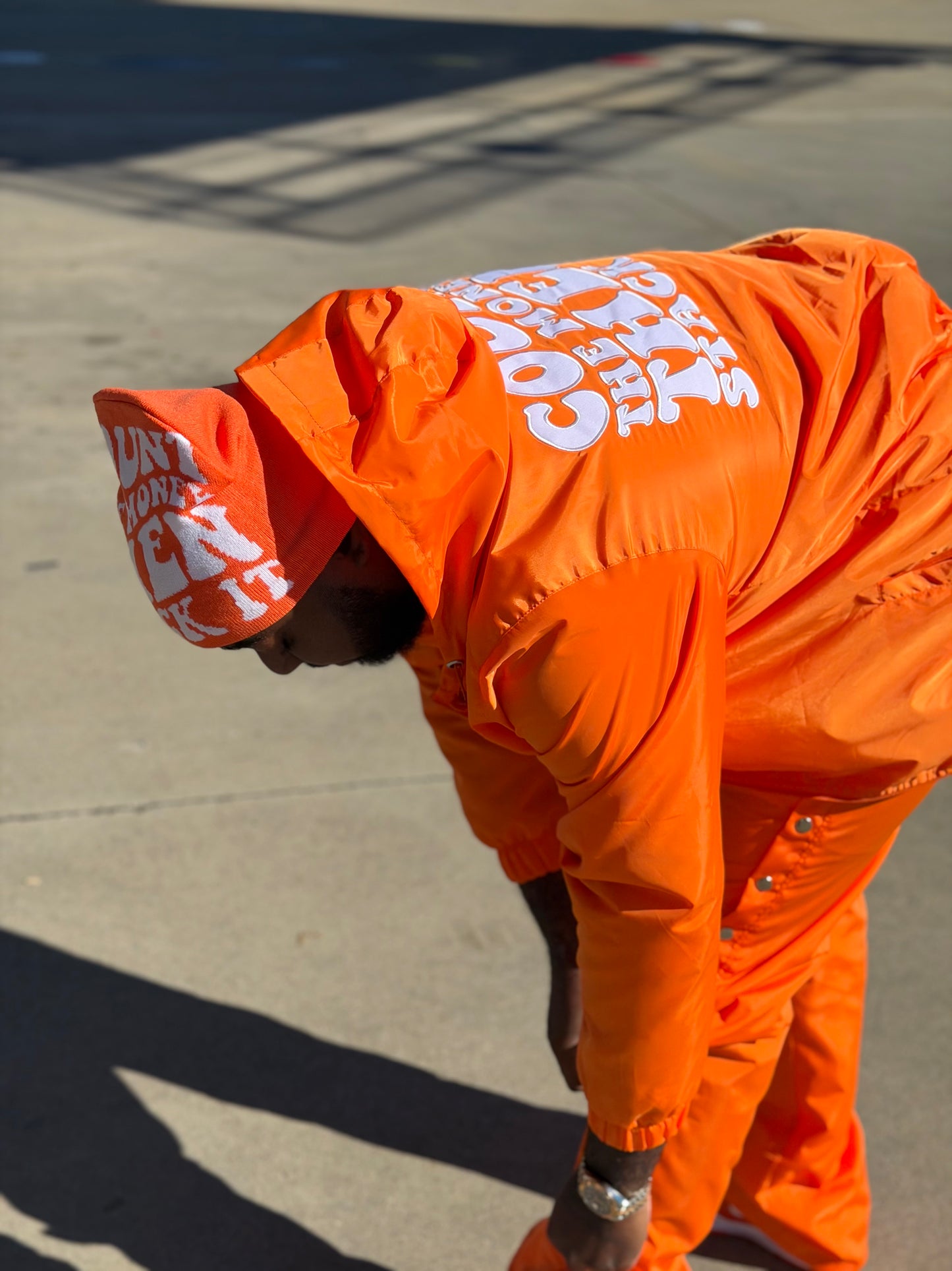 Orange Windbreaker Set