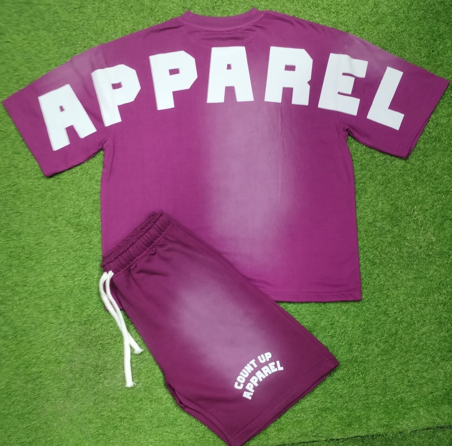 Purple/White Short Set