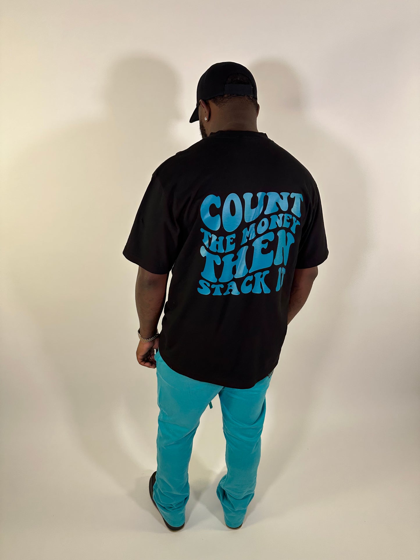 Teal/Black Stack Jogger Set