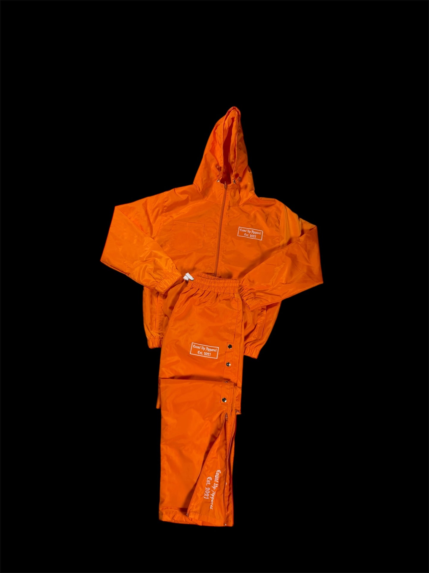 Orange Windbreaker Set/Beanie