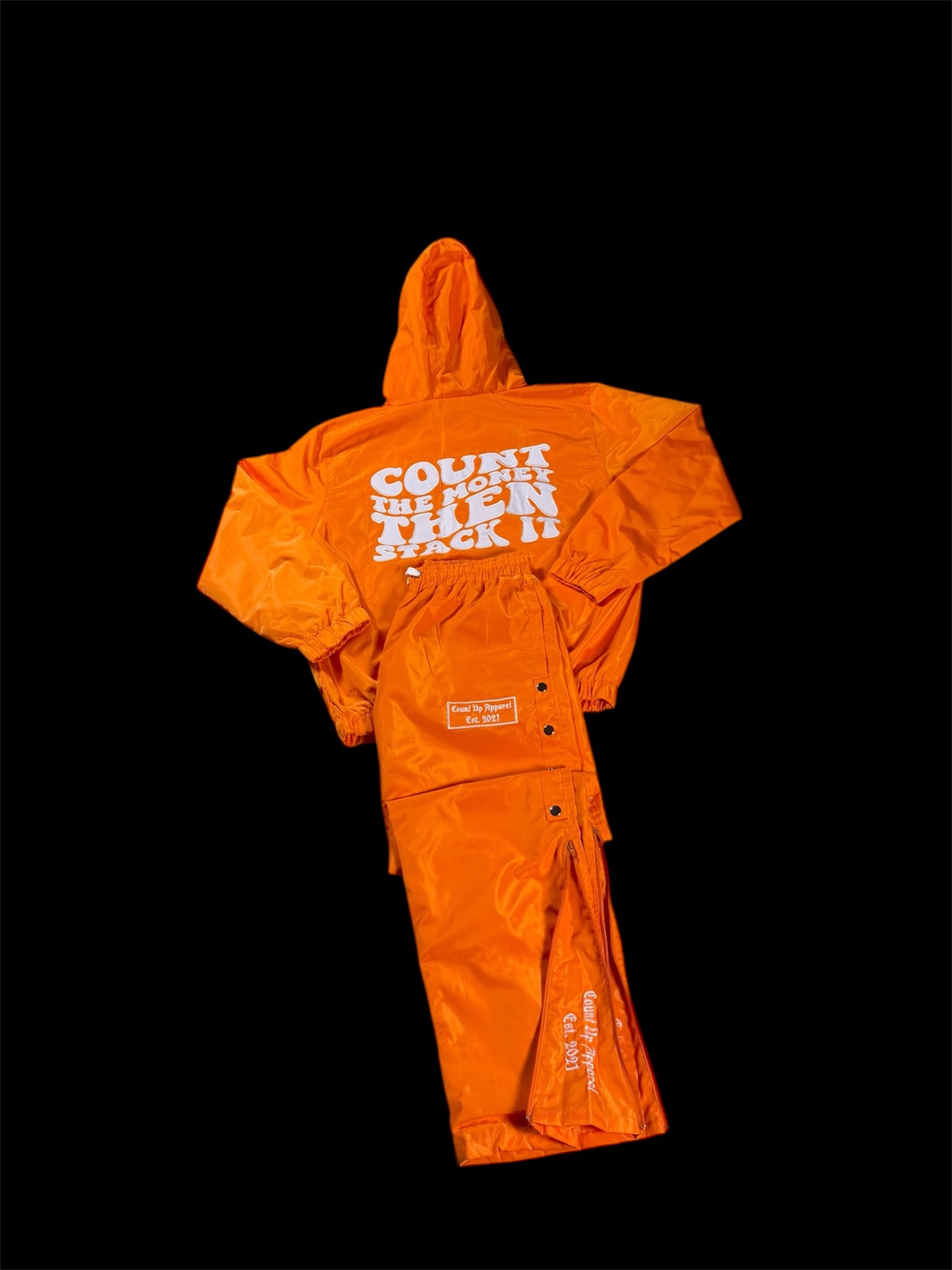 Orange Windbreaker Set/Beanie