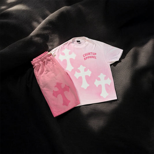 Pink&White Cross Set
