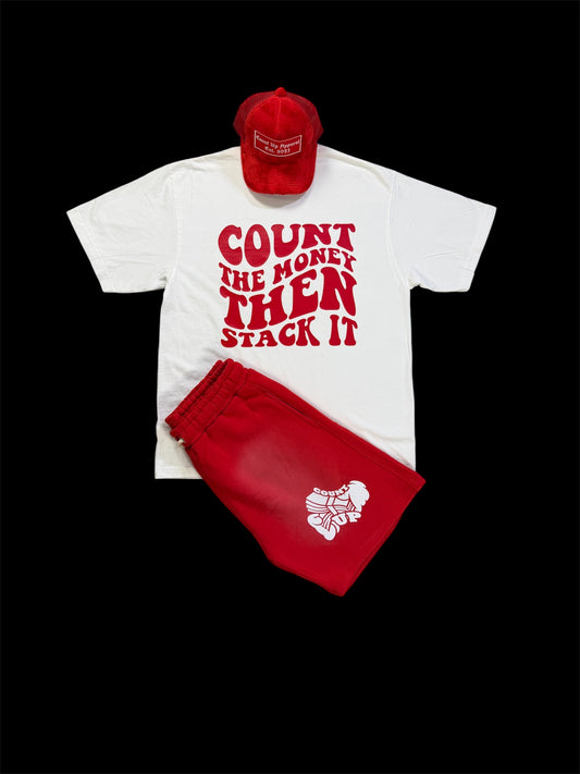 Red&White Short Set
